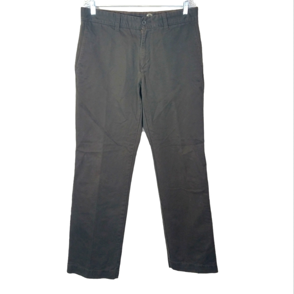 Eddie Bauer dark khaki green chinos slacks pants Men's size 33 X 34